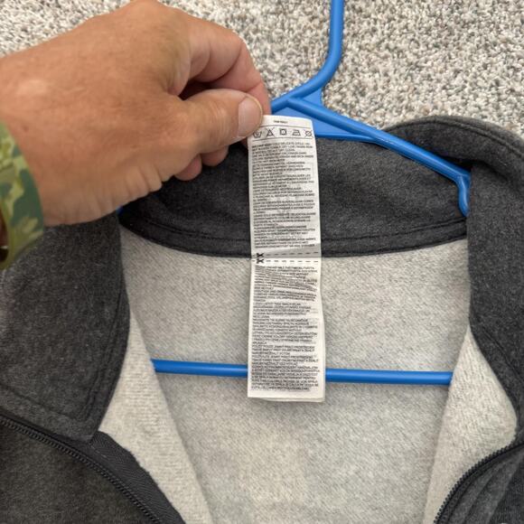 Reebok Pullover Mens XL Gray Quarter Zip Fleece Sweatshirt Athletic Training - Picture 6 of 11